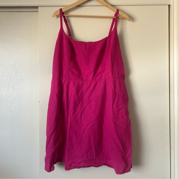 XXL Old Navy Hot Pink Fit & Flare Cami Mini Dress - Picture 2 of 5